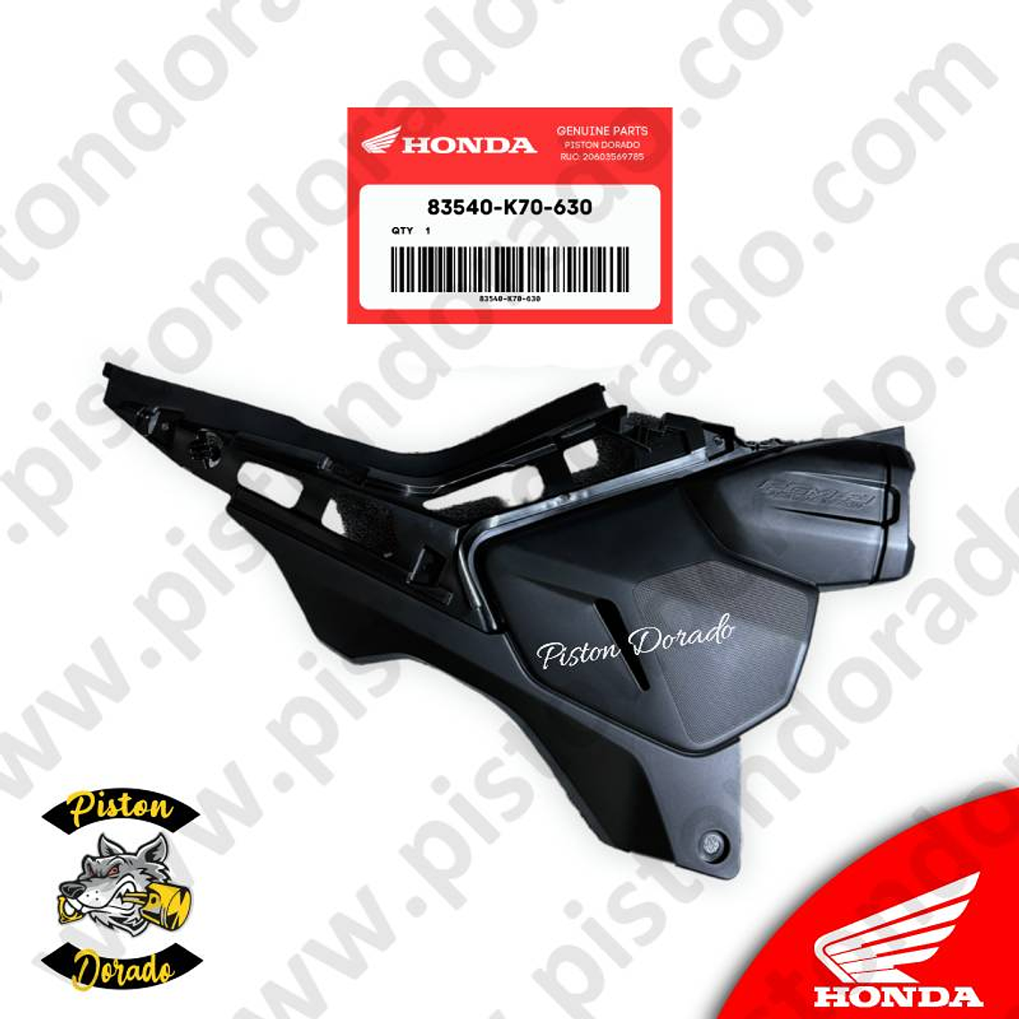 Cubierta lateral derecho B CB190R V2 Honda Original 1