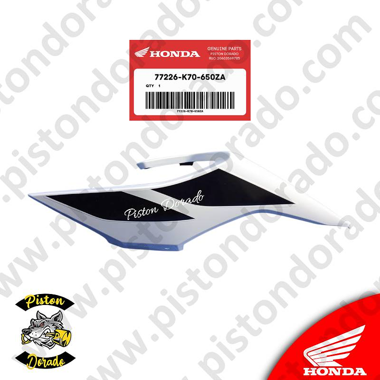 Cubierta posterior izquierdo repsol CB190R V2 Honda Original 2