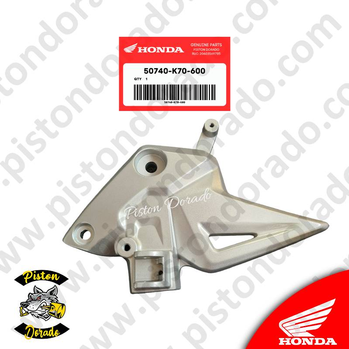 Base de estribo izquierdo de conductor CB190R V1 Honda Original 1