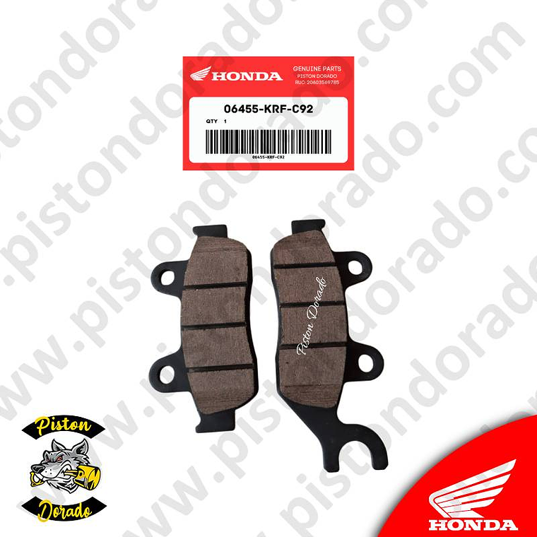 Juego de pastillas de freno delantero CB190R/STORM125/GLH150/CBF125 TWISTER Honda Original 1