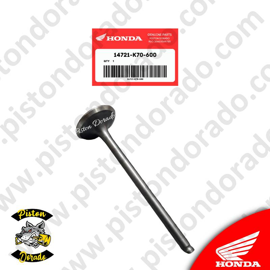 Válvula de escape XR190 y CB190R Honda Original 2