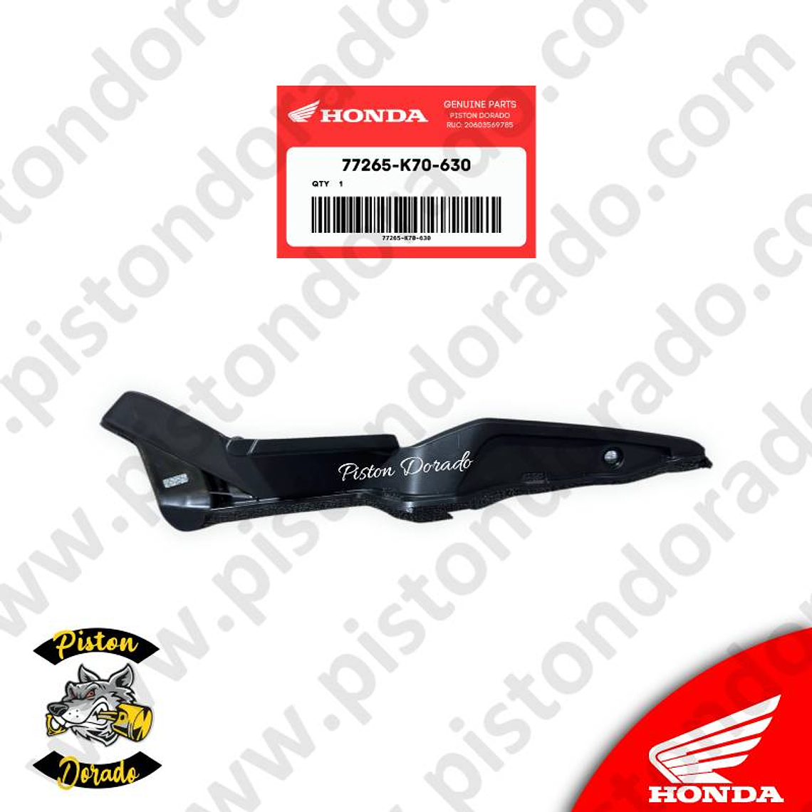 Cubierta interno posterior izquierdo CB190R V2 Honda Original 1