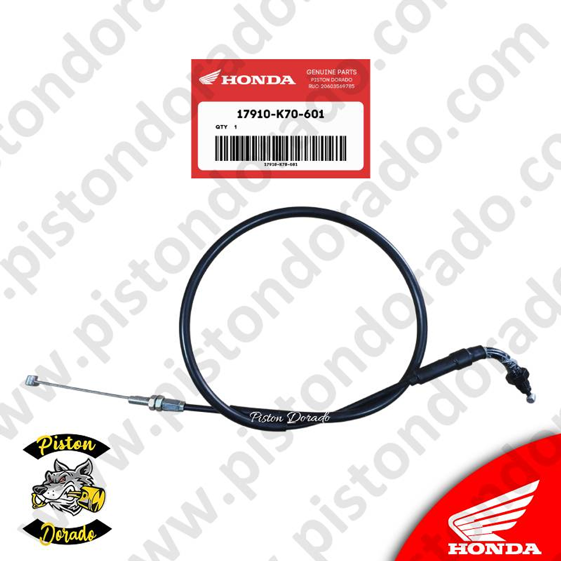 Cable y funda de acelerador tipo A CB190R Honda Original 1