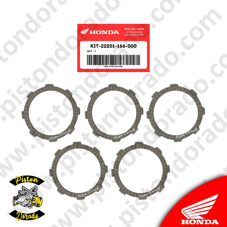 Kit de discos de embrague varios Honda Original 1