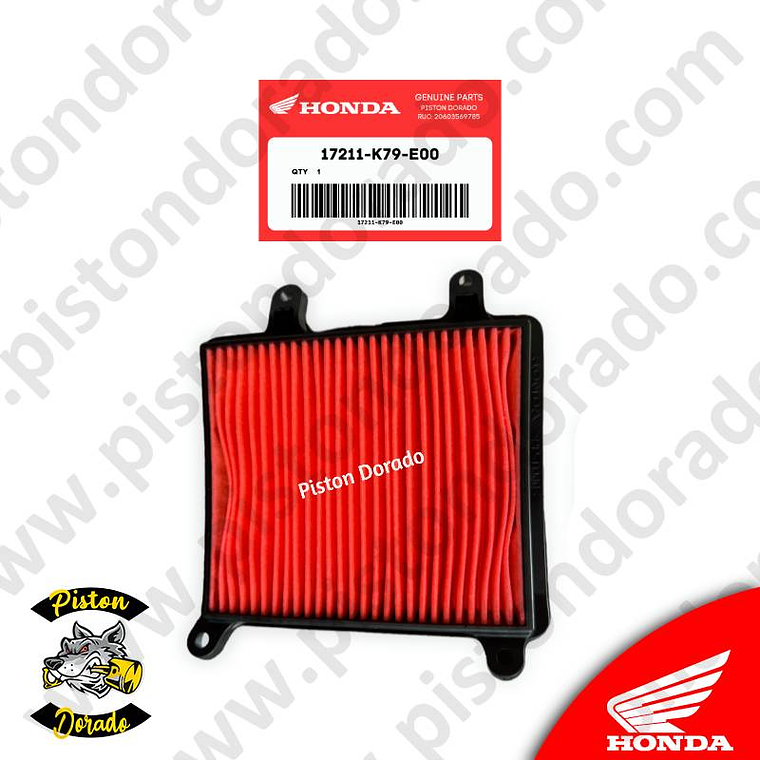 Filtro de aire XR190L y XR190CT Honda Original 1