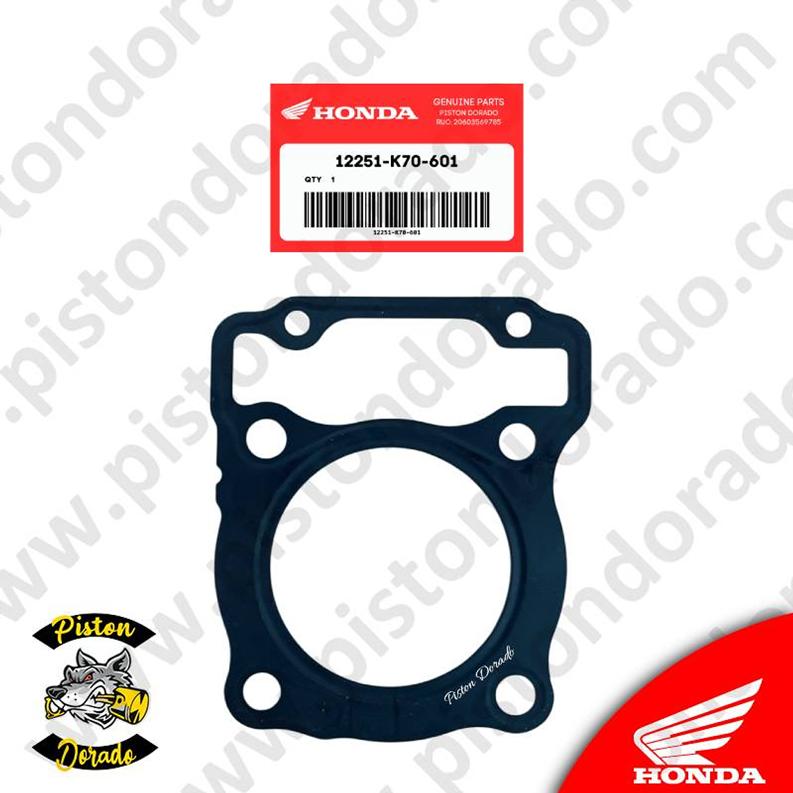 Empaque de culata de cilindro XR190 – CB190R y OTROS Honda Original 1