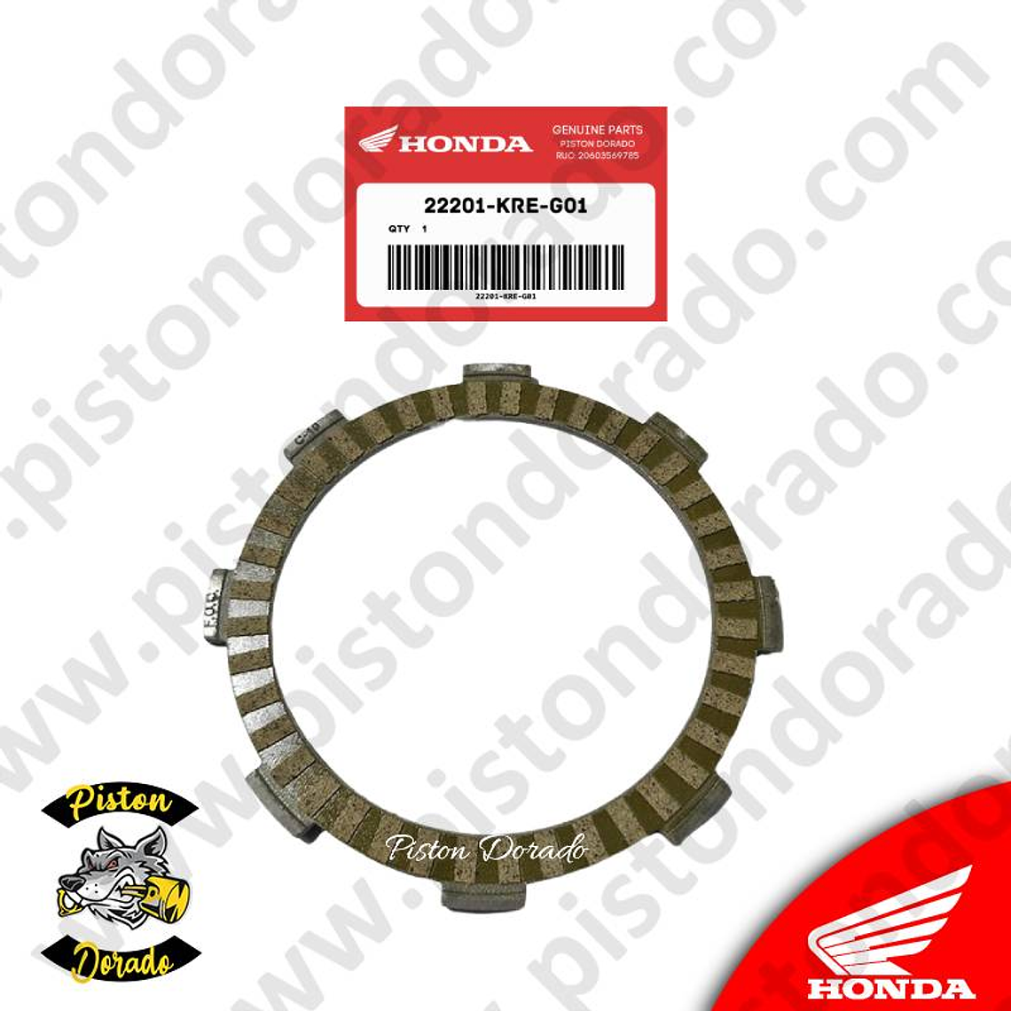 Disco de embrague B CB190R y XR190 Honda Original 1