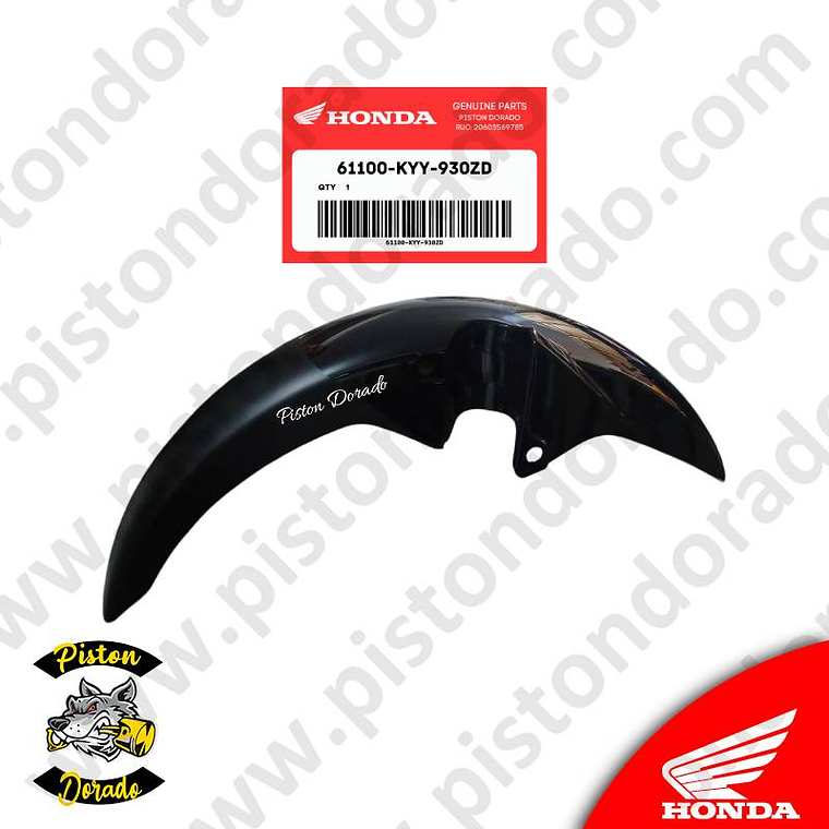 Tapabarro delantero negro NHA06P MOTOKAR NM125 Honda Original 1