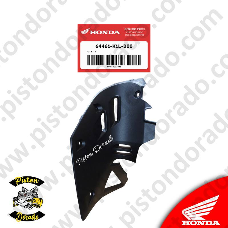 Cubierta inferior de tanque derecho CB190R 2.0 Honda Original 1