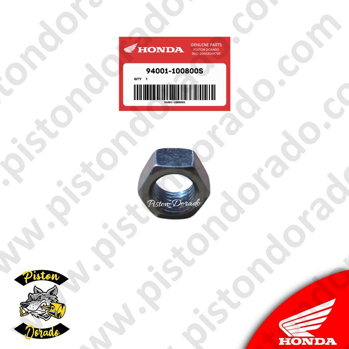 Tuerca de espejo derecho CB190R y CBF125 TWISTER Honda Original 1