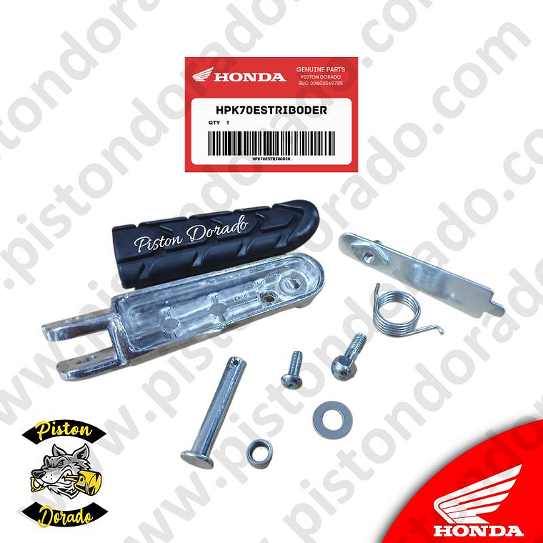 Kit de estribo derecho de conductor CB190R Honda Original 1