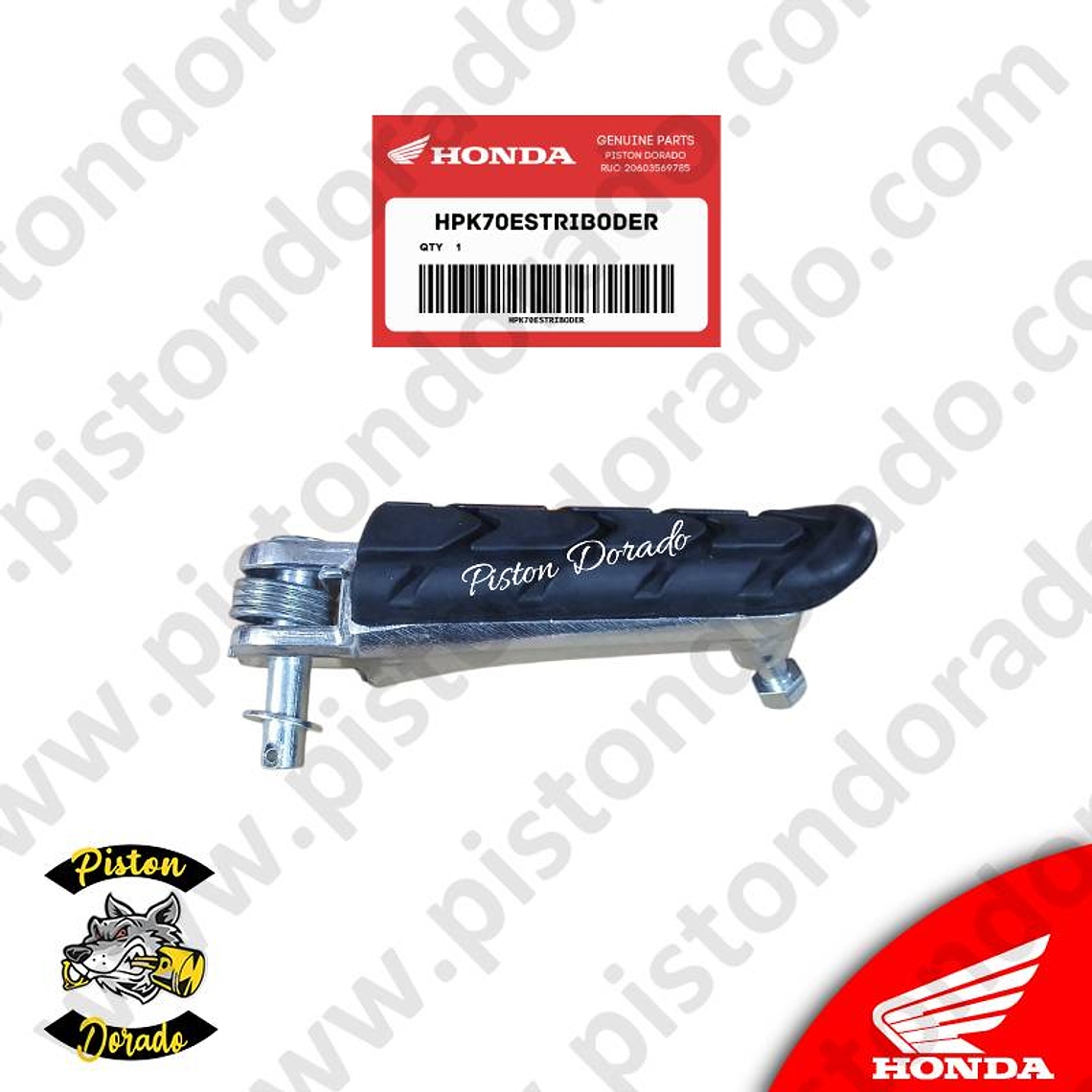 Kit de estribo derecho de conductor CB190R Honda Original 2