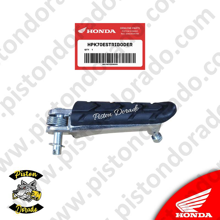 Kit de estribo derecho de conductor CB190R Honda Original 2