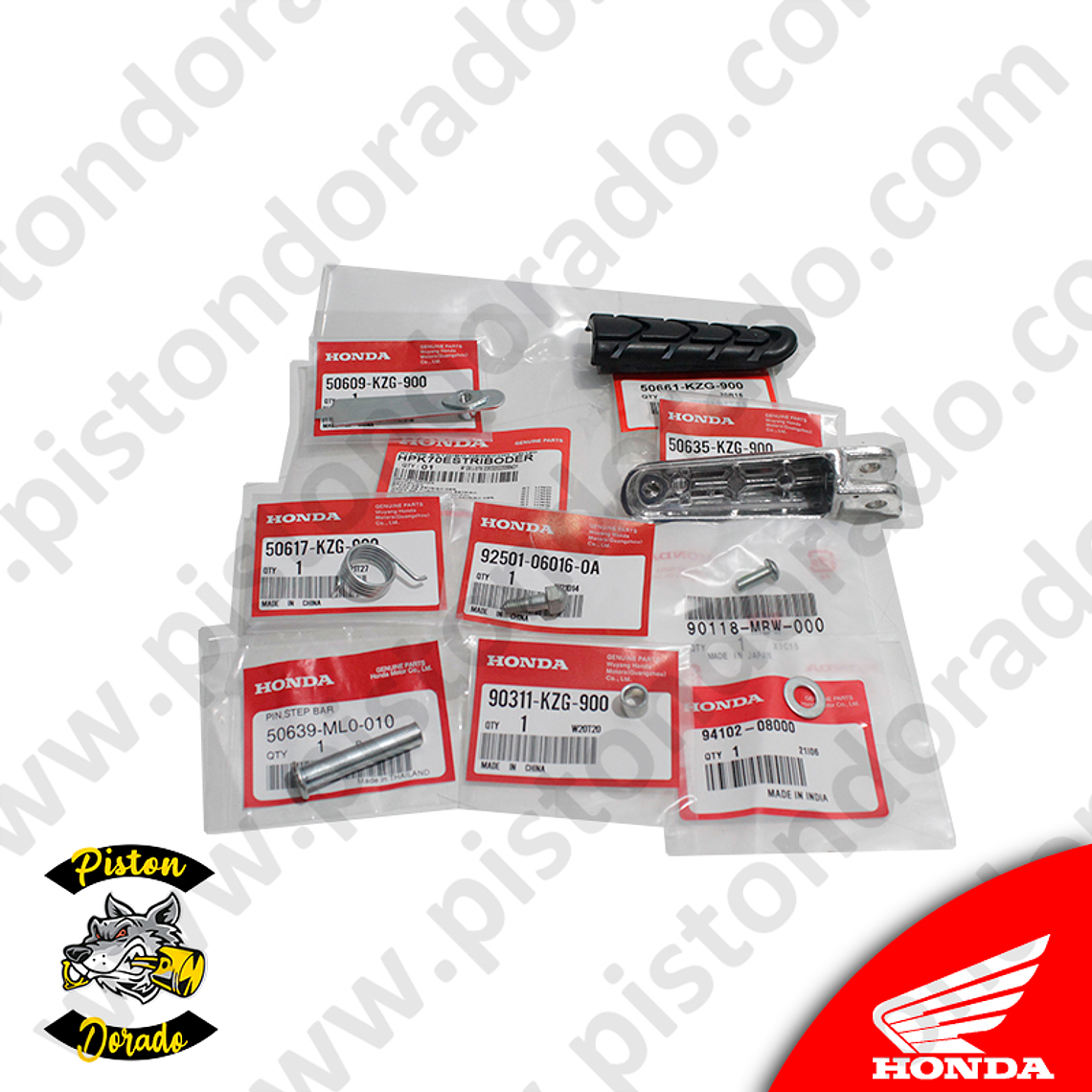 Kit de estribo derecho de conductor CB190R Honda Original 3