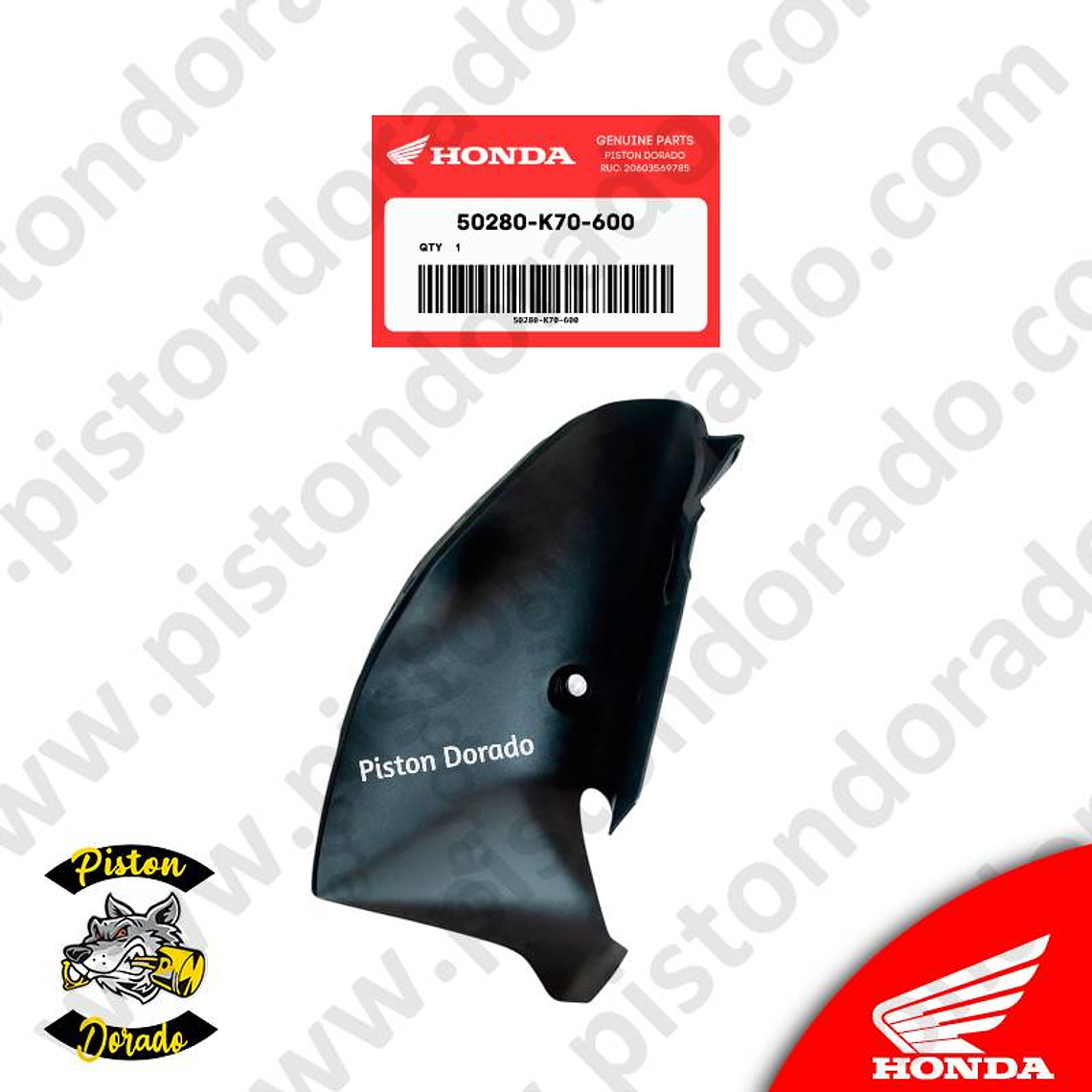 Cubierta de tanque interna derecho CB190R V1 Honda Original 1