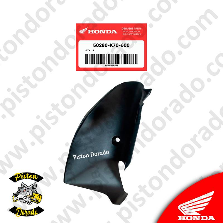 Cubierta de tanque interna derecho CB190R V1 Honda Original 1