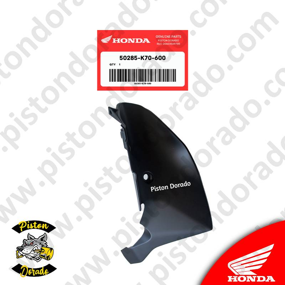 Cubierta de tanque interna izquierdo CB190R V1 Honda Original 1