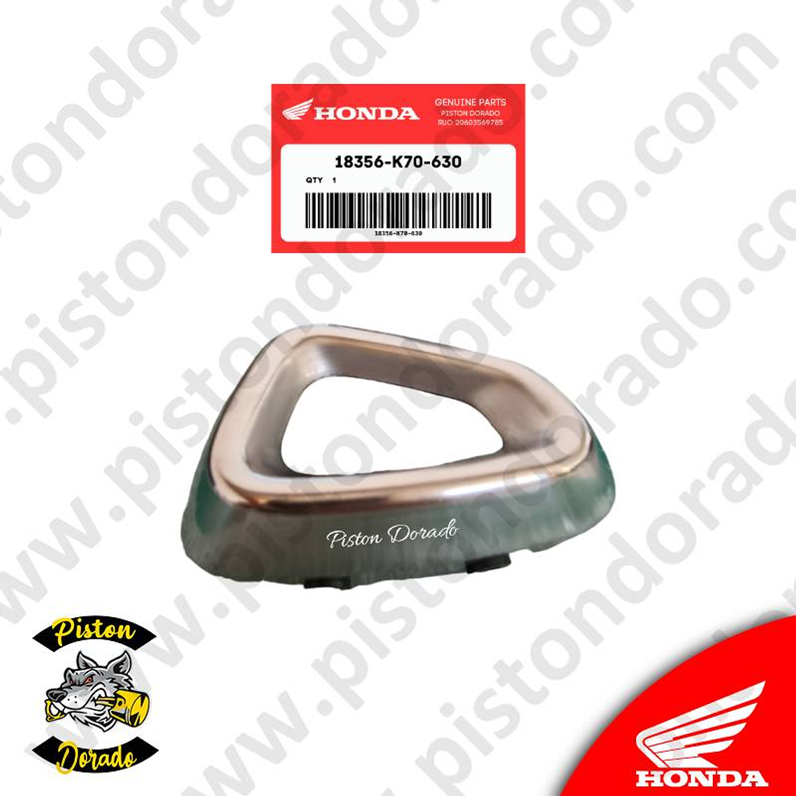 Cubierta de tubo de escape cromado CB190R V2 Honda Original 2