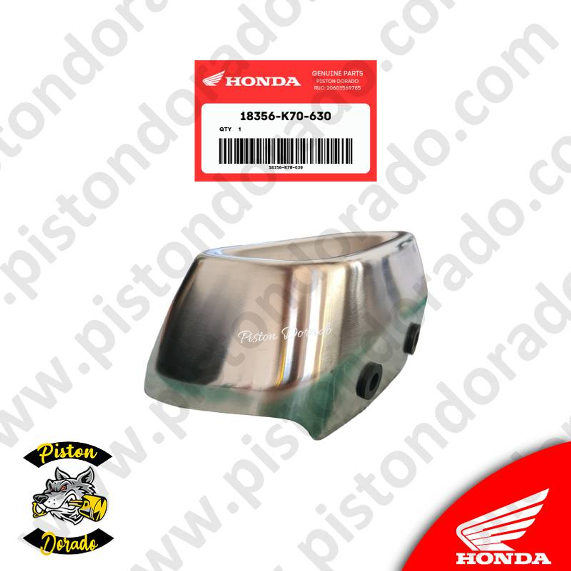 Cubierta de tubo de escape cromado CB190R V2 Honda Original 3