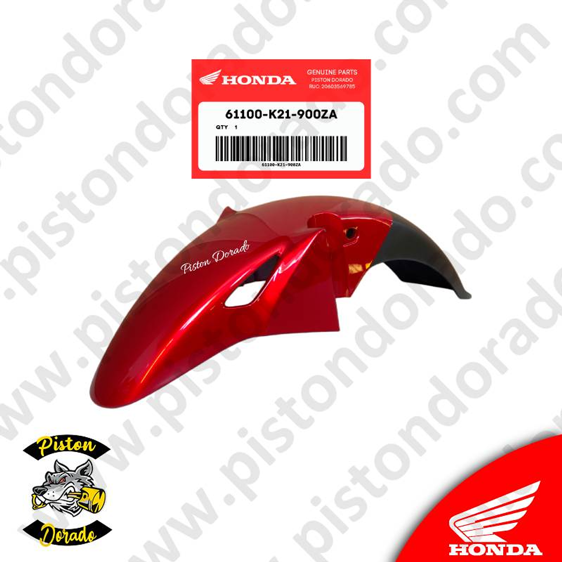 Tapabarro delantero rojo CBF150 INVICTA V2 Honda Original 1