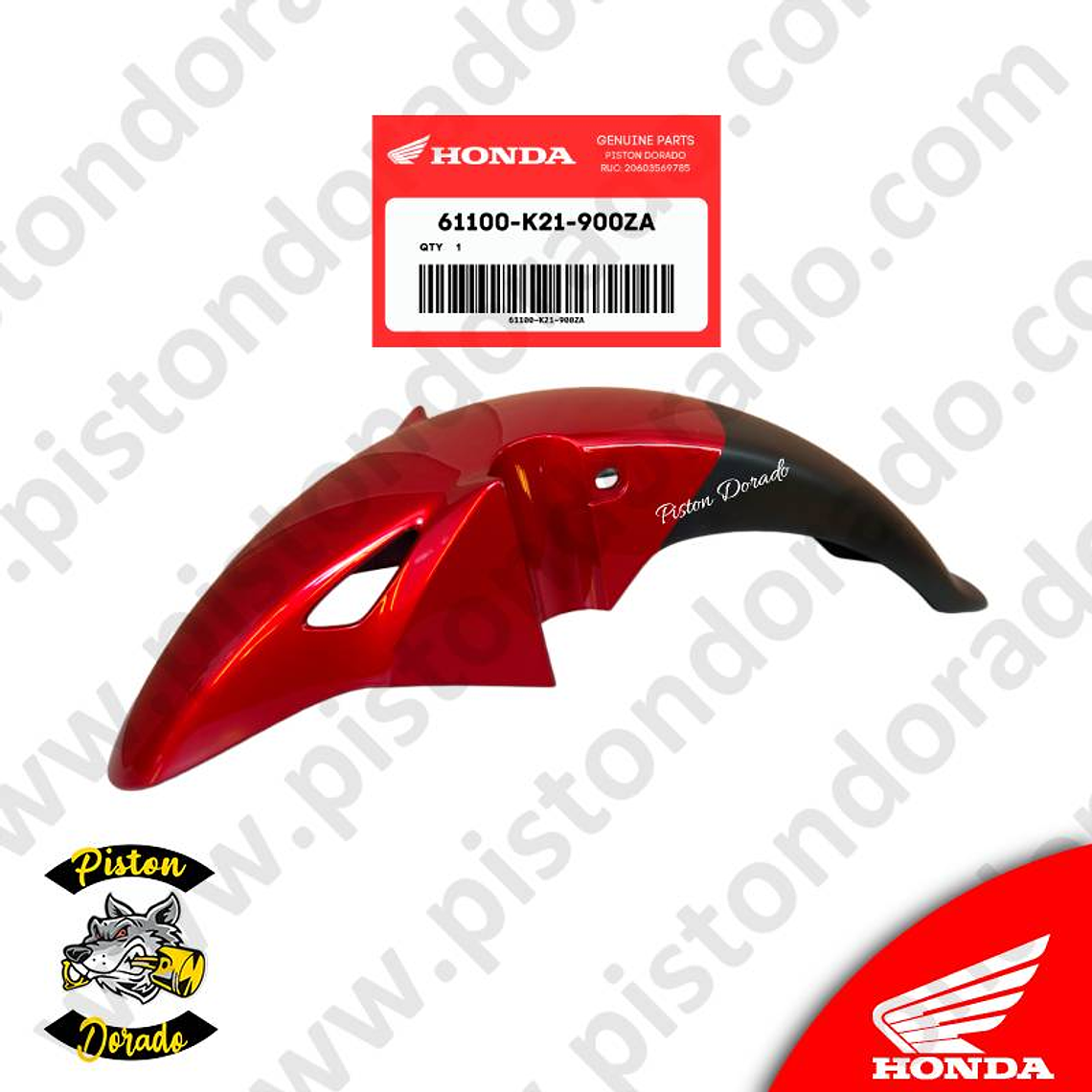 Tapabarro delantero rojo CBF150 INVICTA V2 Honda Original 2