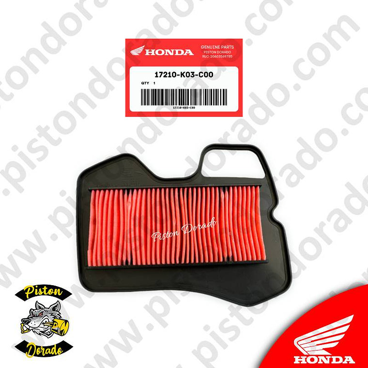 Filtro de aire WAVE110 y WAVE110S Honda Original 1