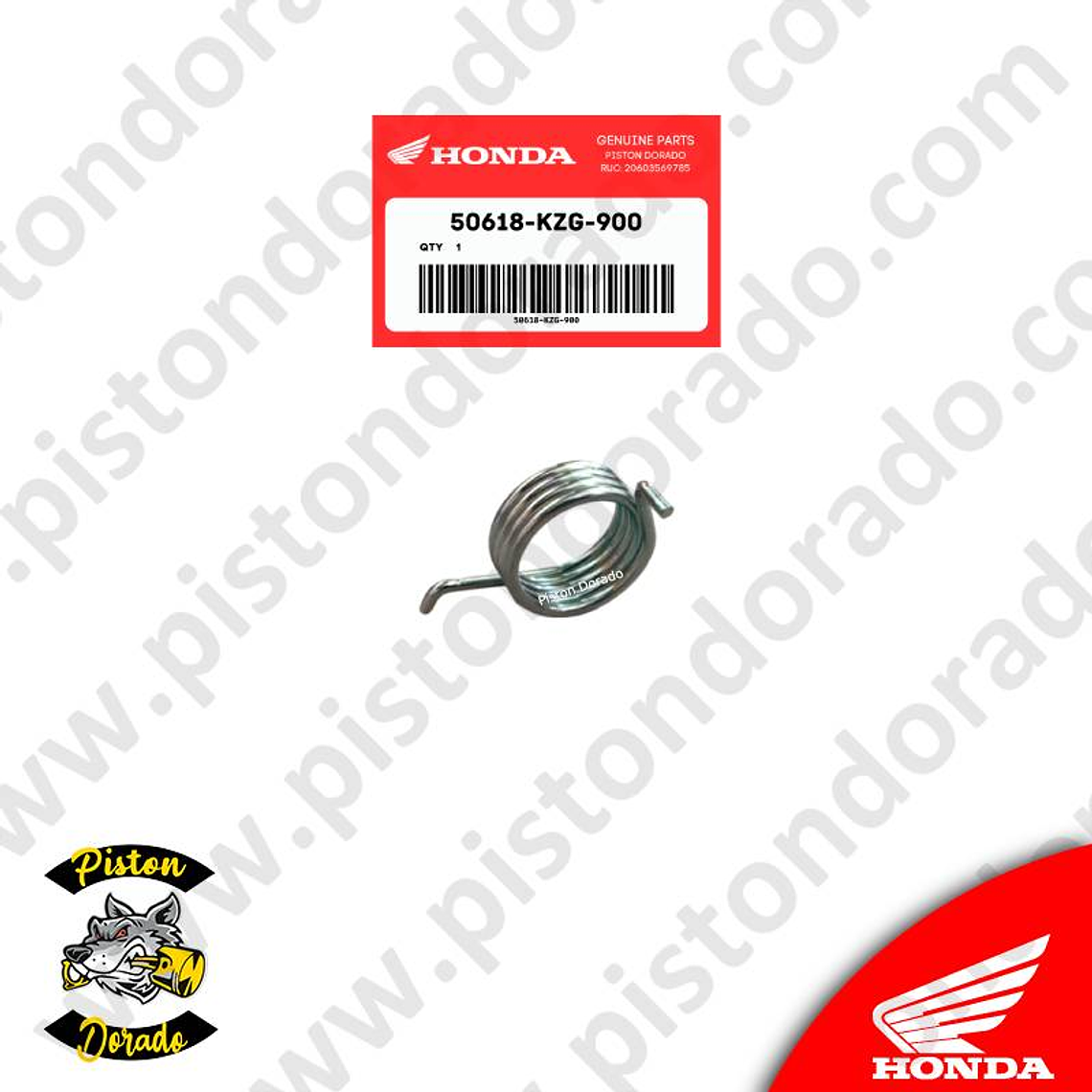 Resorte de estribo izquierdo CB190R Honda Original 2
