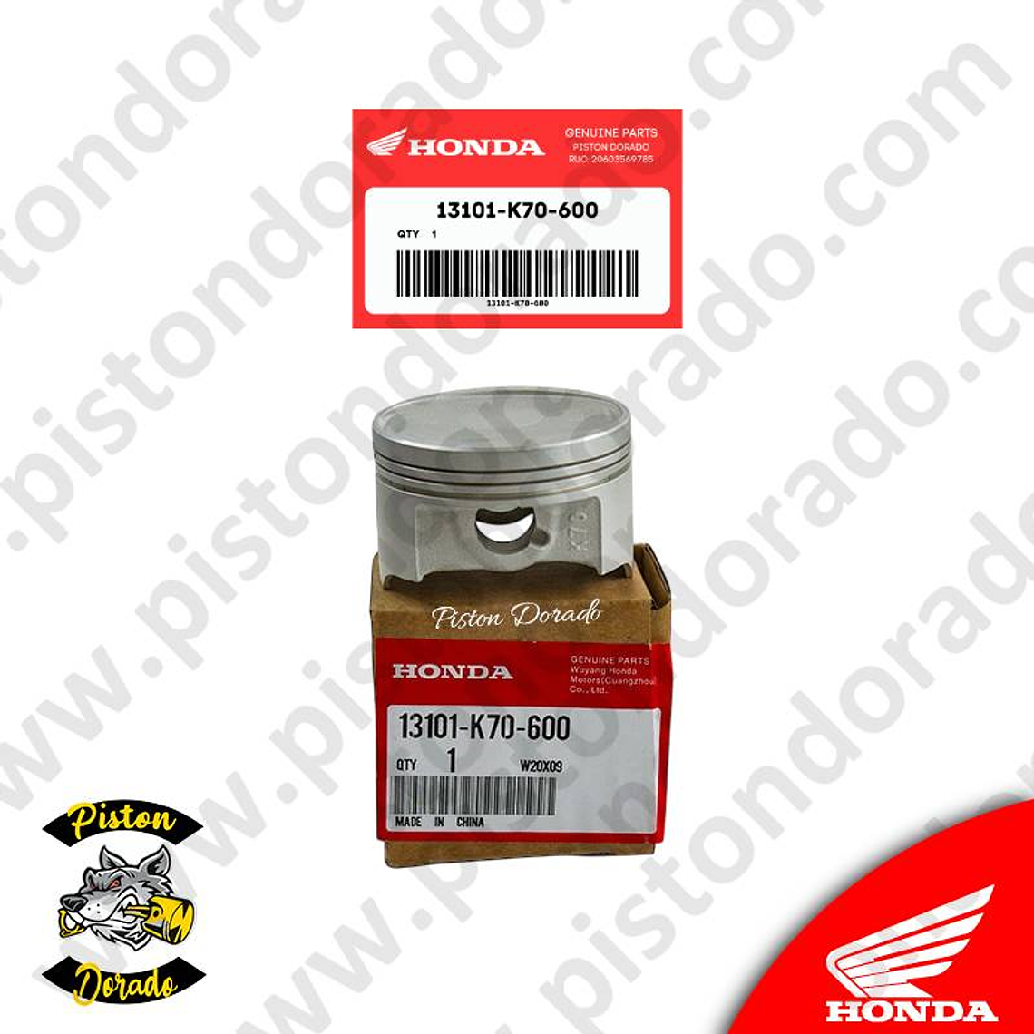 Piston estandar XR190 y CB190R Honda Original 2
