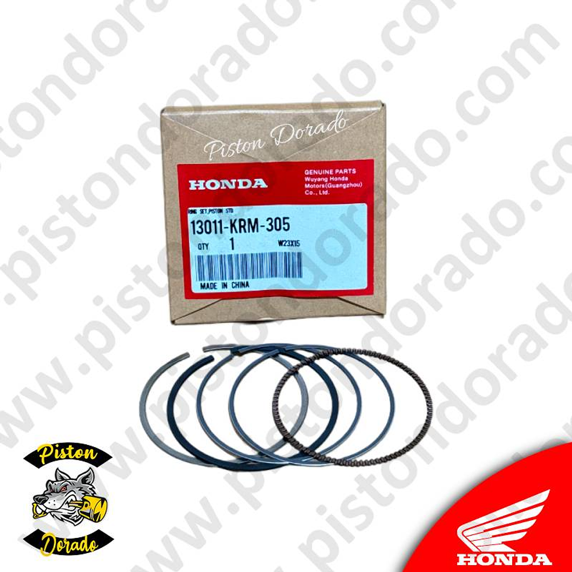Juego de anillos de piston (STD) XR150 y CBF150 Honda Original 2
