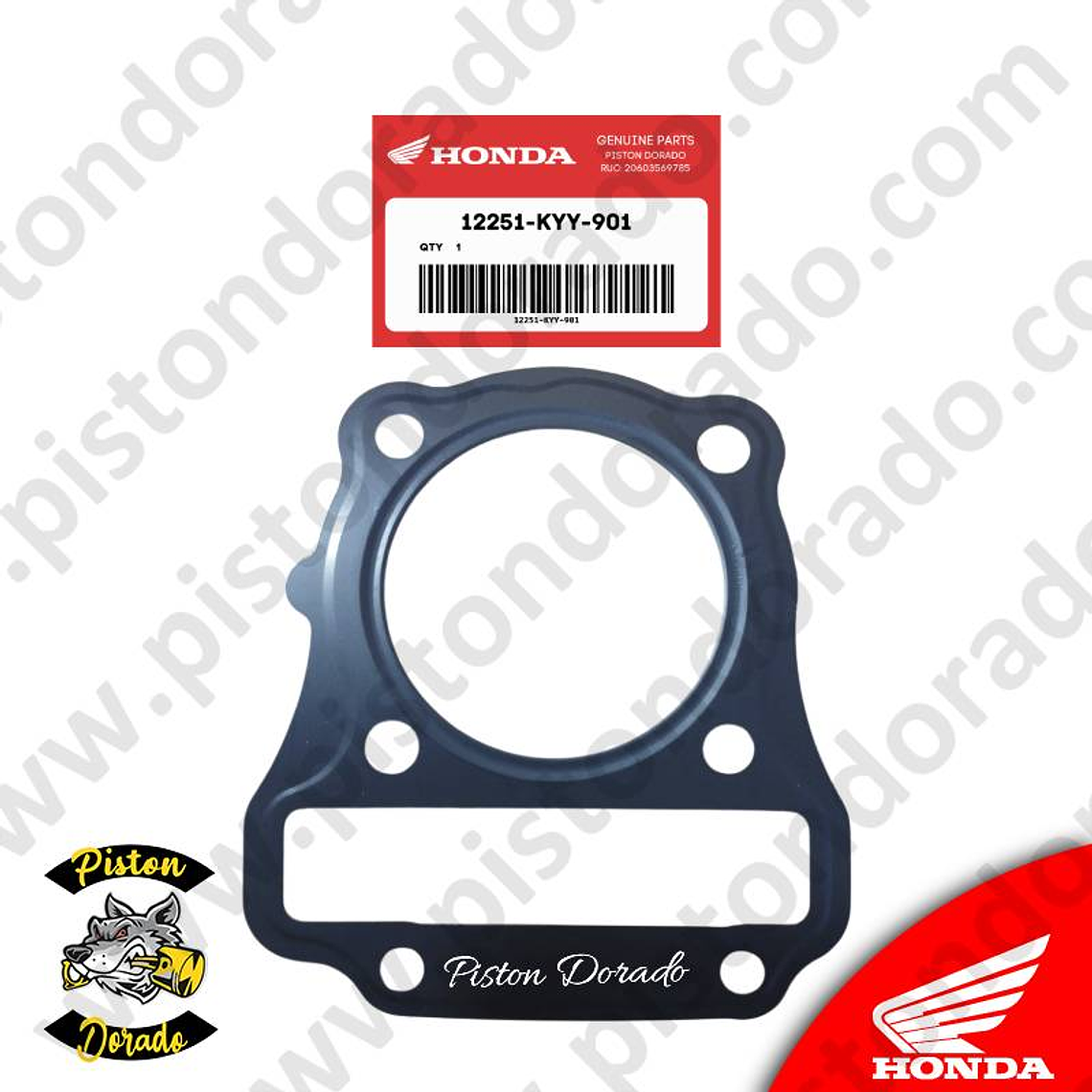 Empaque de culata de cilindro CBF125 TWISTER y GL125 Honda Original 1
