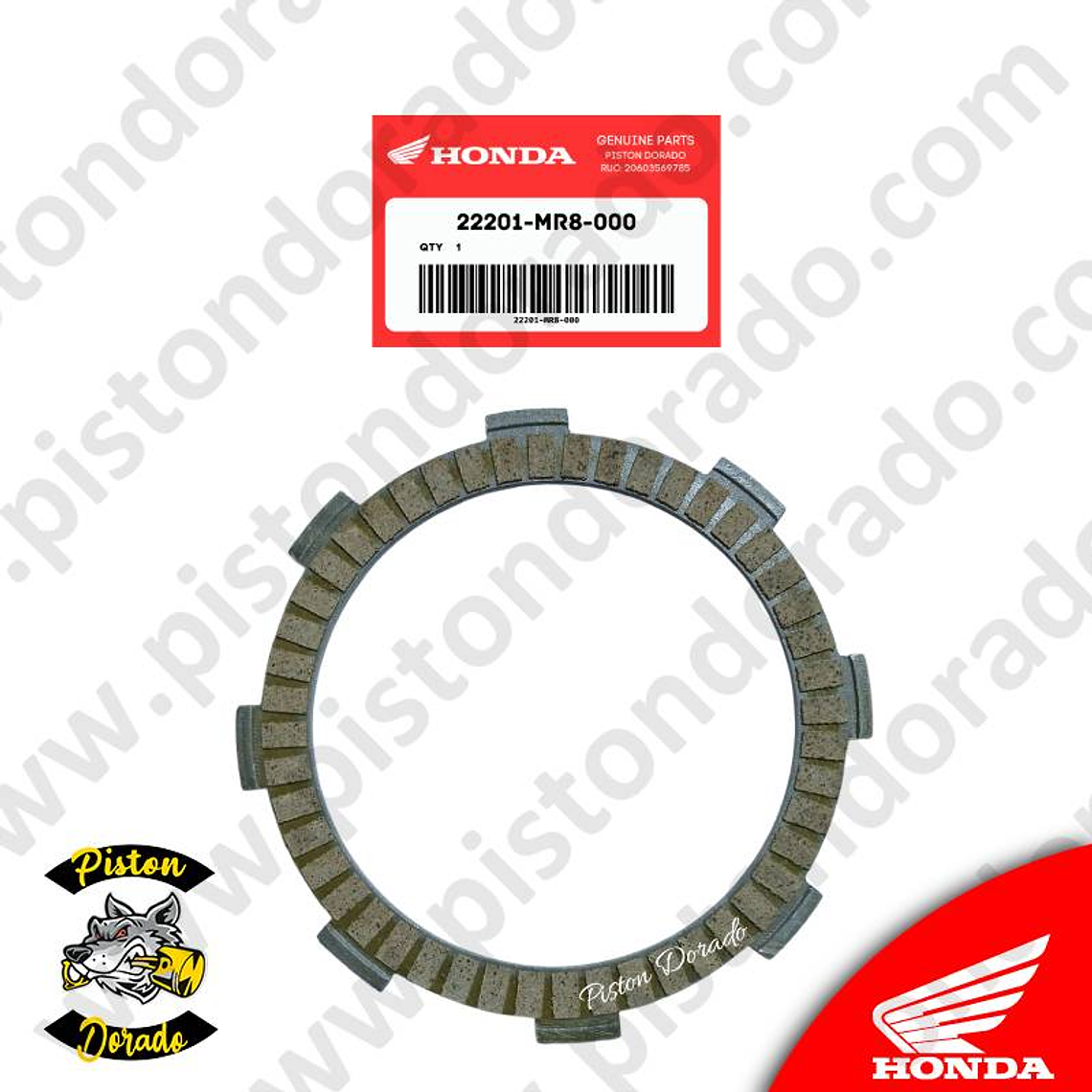 Disco de embrague XL200/CBF150 UNICORN/CBF125MC/CBF150 INVICTA/XR125L Honda Original 1