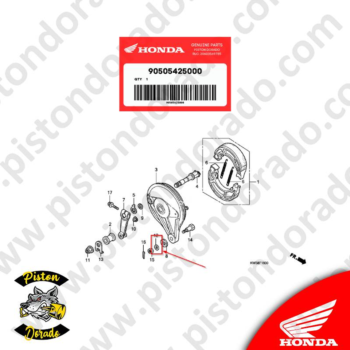 Arandela CB110 Honda Original 2