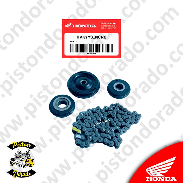 Kit de cadena y rodillos GL125 y CBF125 TWISTER Honda Original 1
