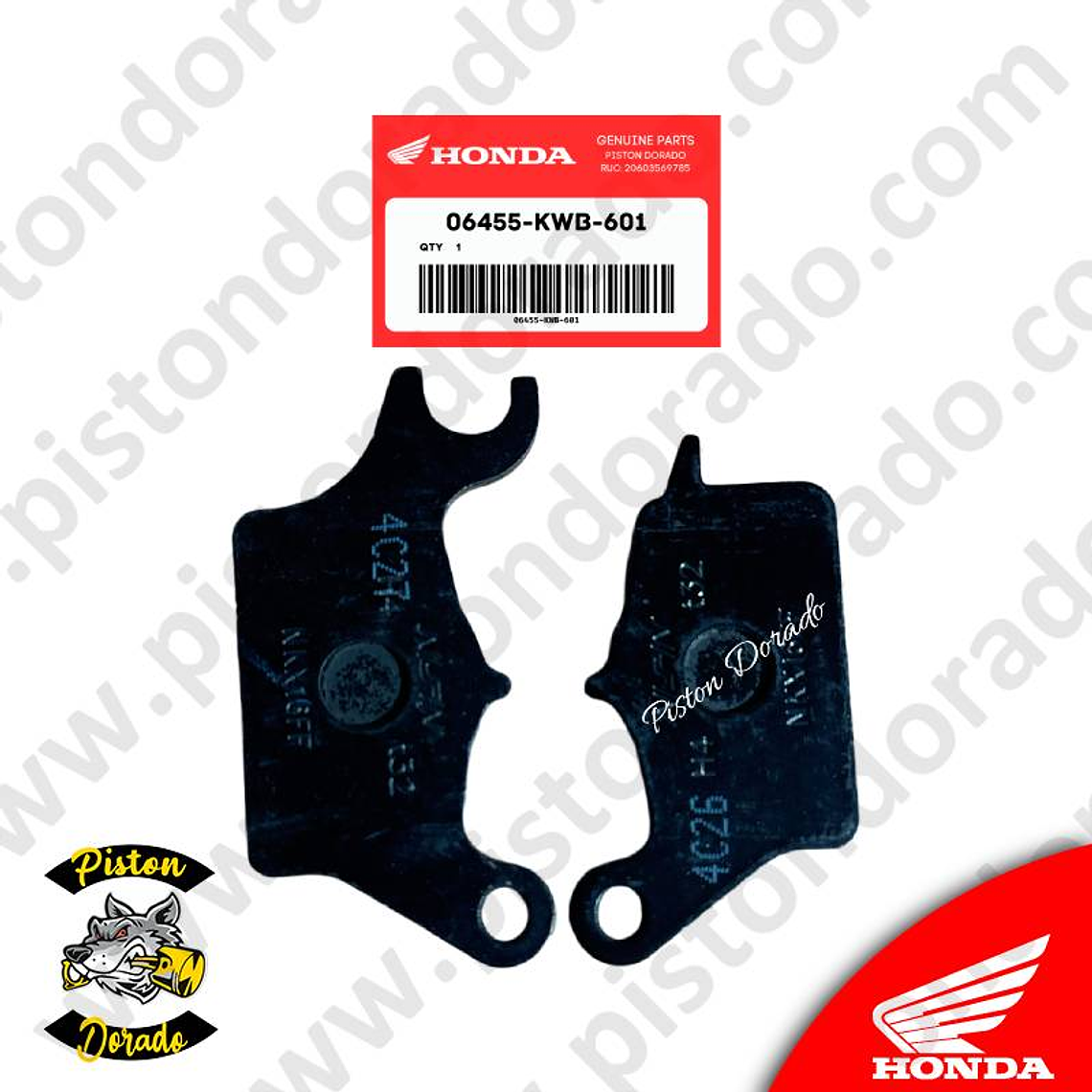 Juego de pastillas de freno delantero WAVE110S Honda Original 2