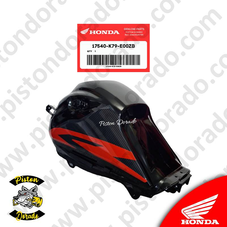 Tanque de combustible negro XR190 Honda Original 3
