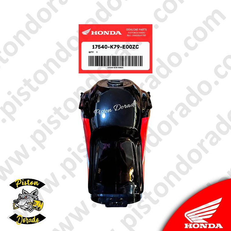 Tanque de combustible rojo XR190 Honda Original 3