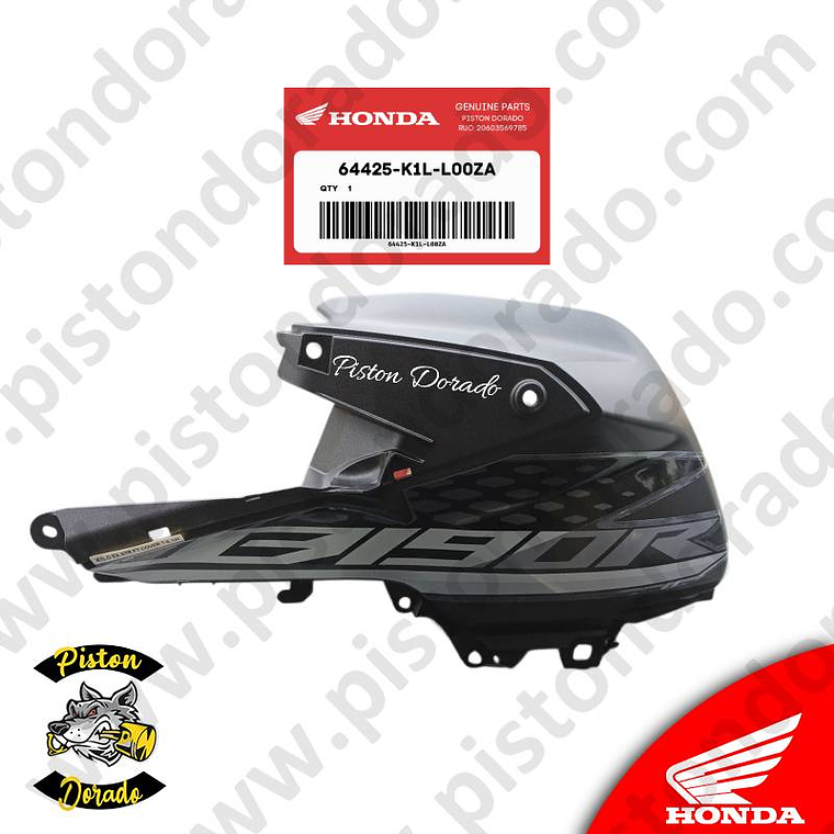 Cubierta de tanque izquierdo gris CB190R 2.0 Honda Original 2