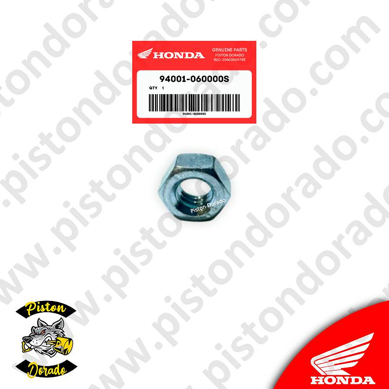 Tuerca hex 6MM CB110 Honda Original 1