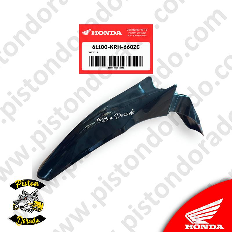 Tapabarro delantero negro XR150L y XR190 Honda Original 2