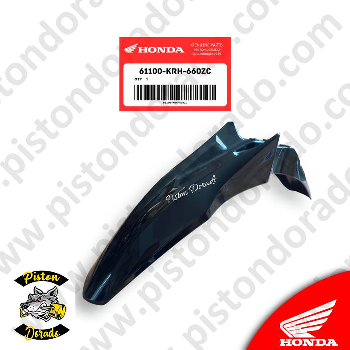 Tapabarro delantero negro XR150L y XR190 Honda Original 3