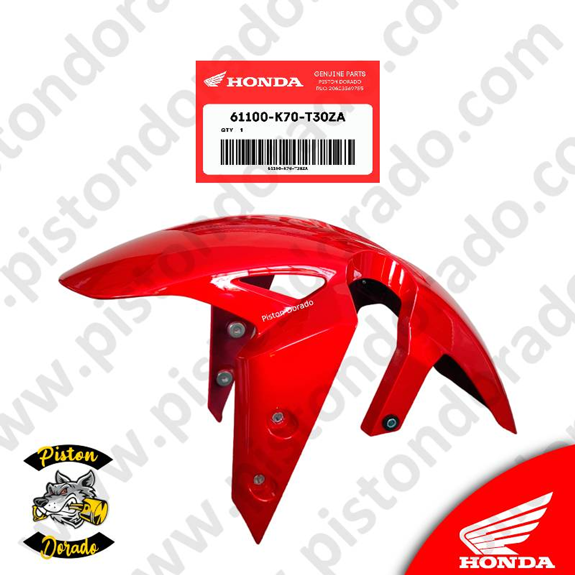 Tapabarro delantero rojo CB190R V2 Honda Original 1