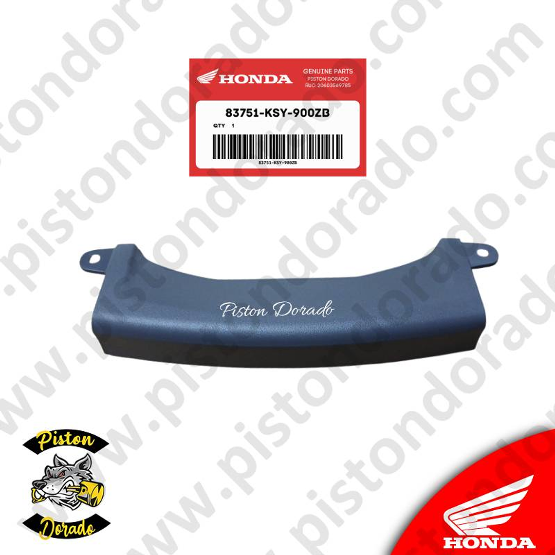 Cubierta central inferior posterior gris ELITE 125 Honda Original 1