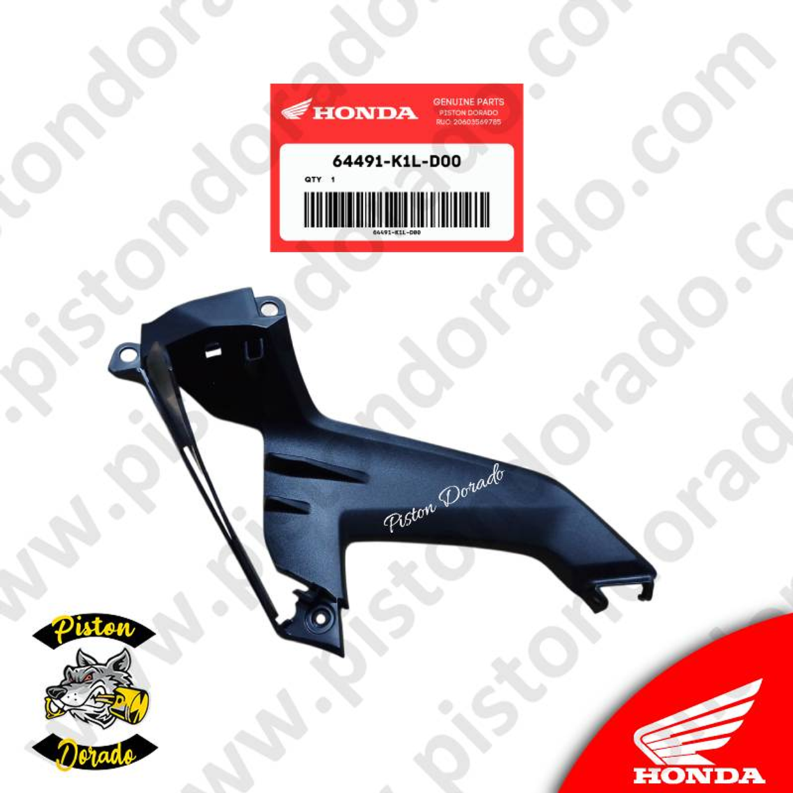 Cubierta inferior izquierdo de tanque de combustible CB190R 2.0 Honda Original 1