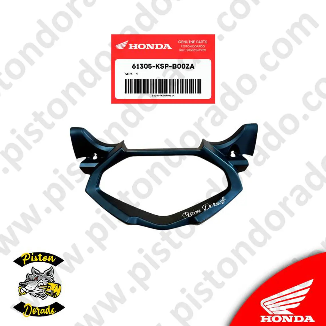 Cubierta de velocímetro tipo B negro CBF150 INVICTA V1 Honda Original 1