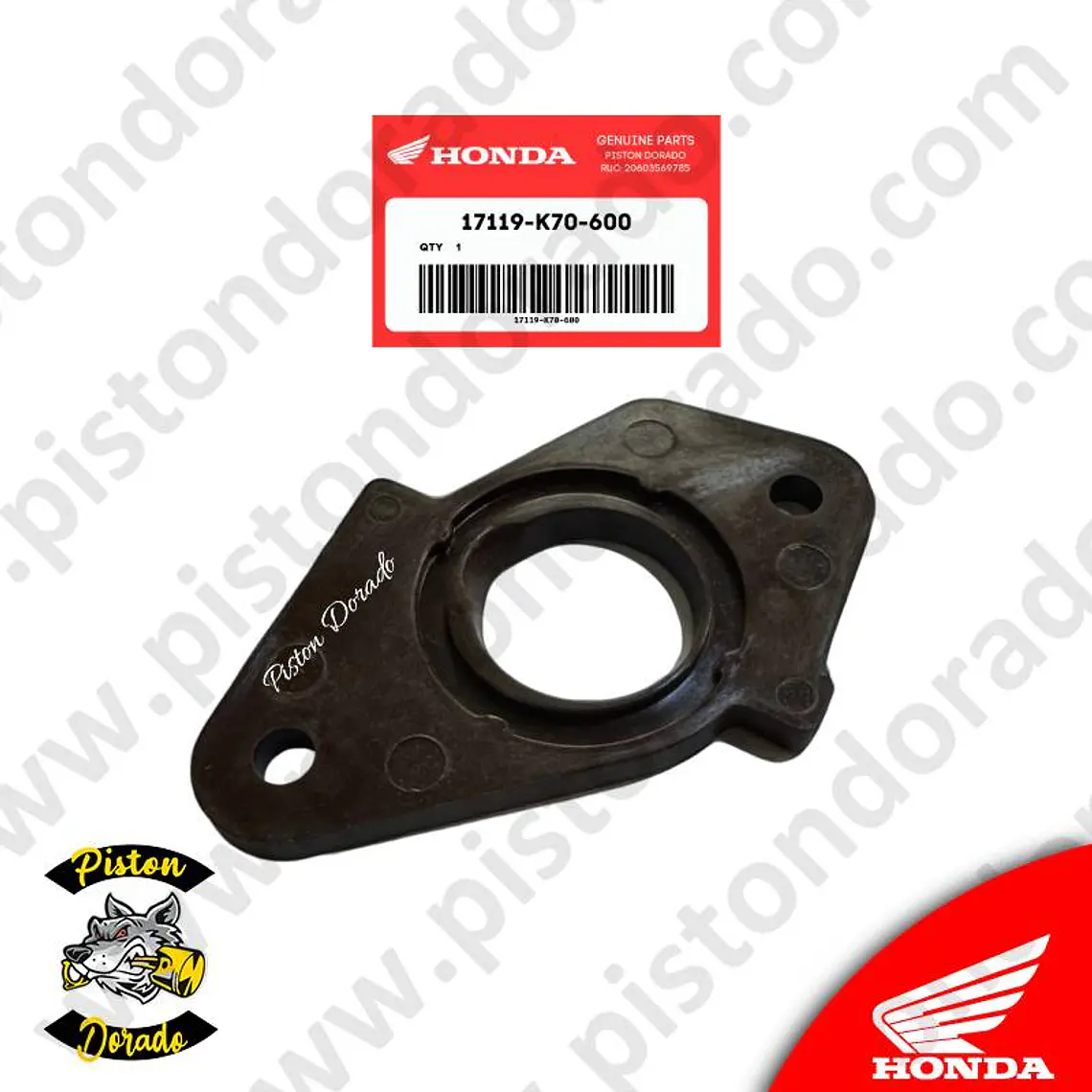 Baquela de tubo de admisión CB190R Honda Original 1