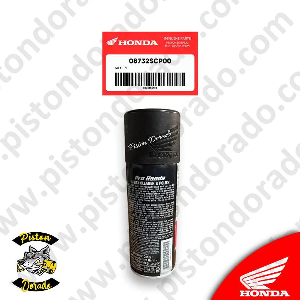 Spray limpiador y pulidor 12 Oz Pro Honda Original 2