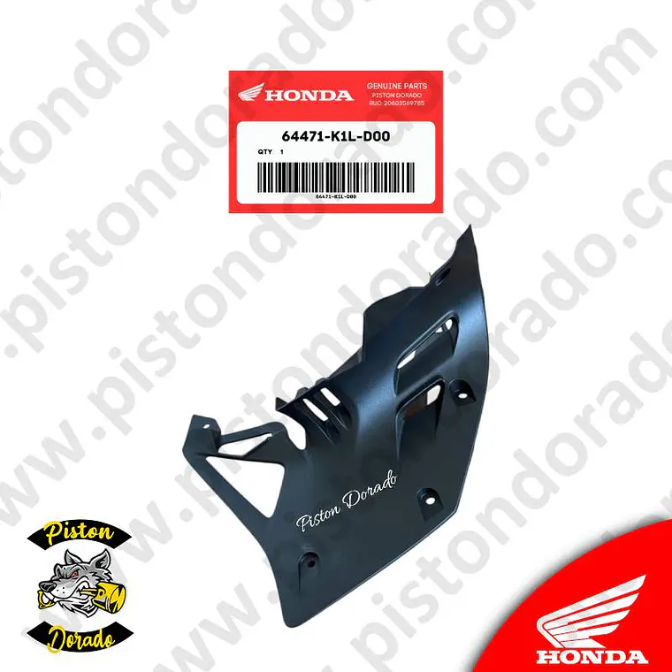 Cubierta inferior de tanque izquierdo CB190R 2.0 Honda Original 2