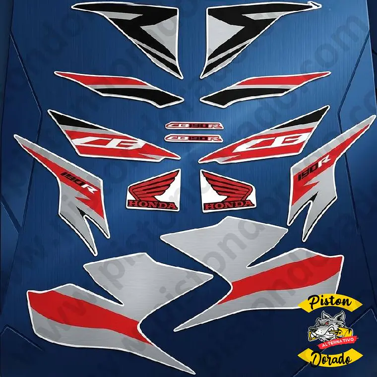 Kit de stickers CB190R V2 motocicleta Azul genérico 2
