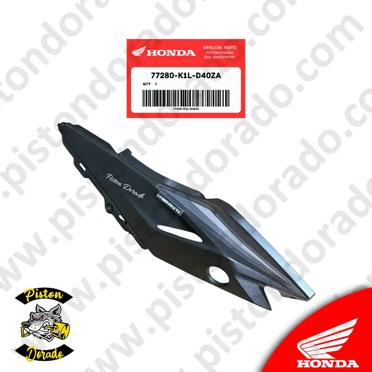 Cubierta posterior izquierdo motocicleta gris CB190R 2.0 Honda Original 2