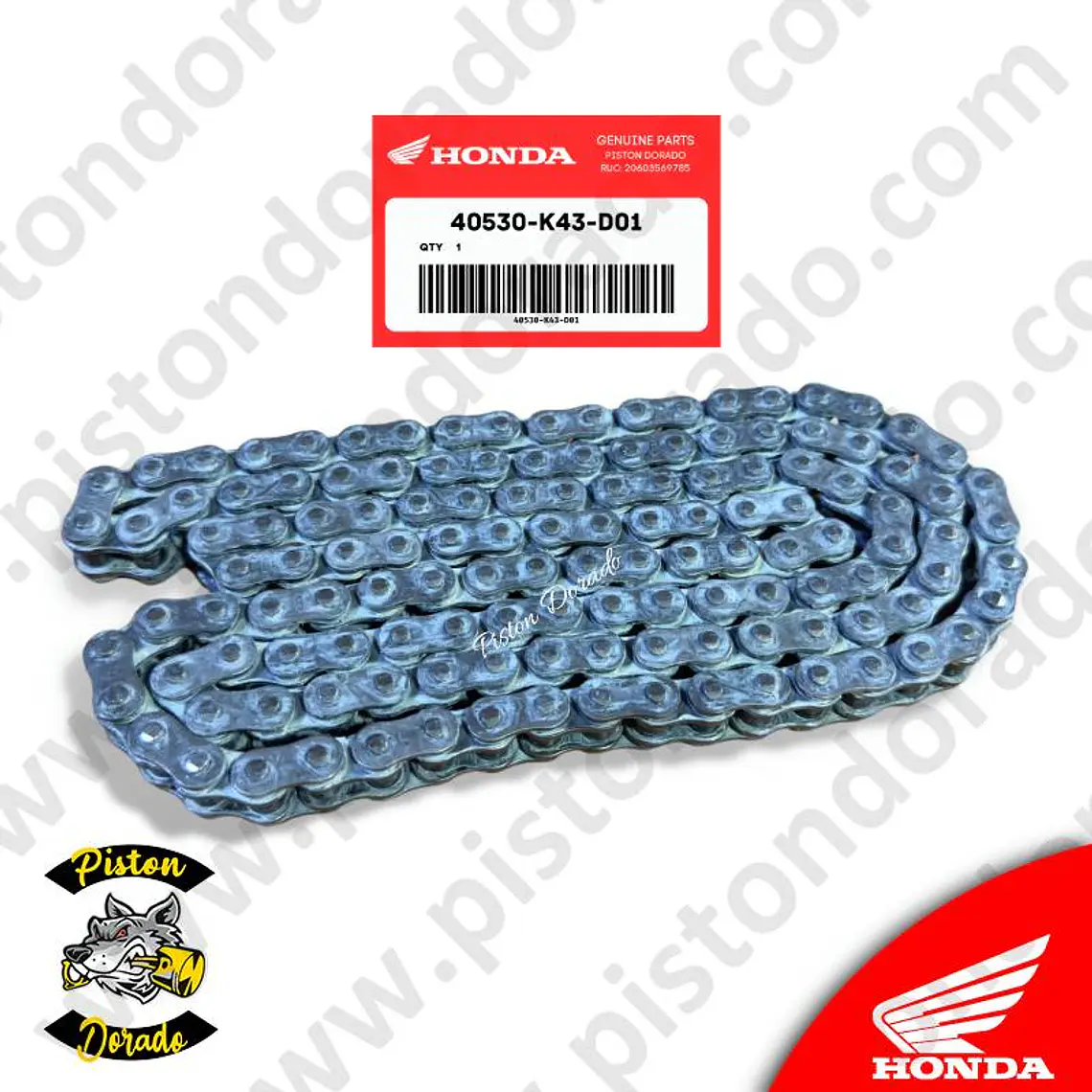 Cadena de arrastre con O-ring CB190R 2.0 Honda Original 1